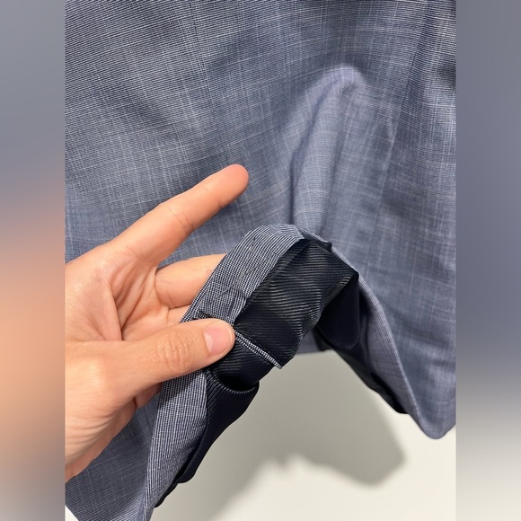 Banana Republic Blazer Inverted Collar One Button Blue NWOT 8 Tall career preppy - Picture 5 of 11